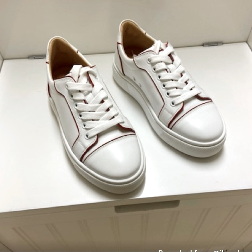 Christian Louboutin white leather women’s sneakers